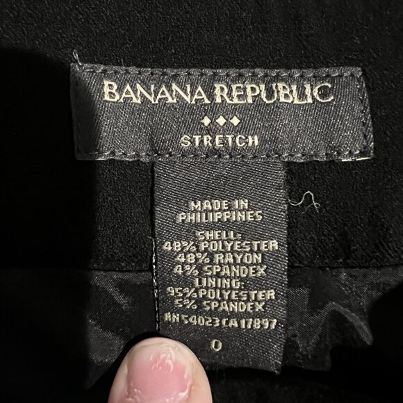 Banana Republic Womens Black Stretch Dress Pants  Sz 0 - Picture 3 of 9